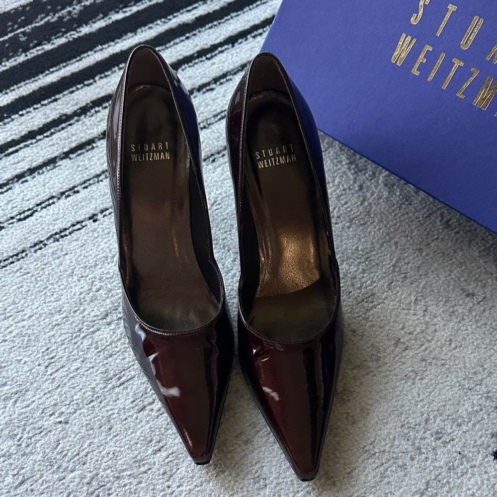 Stuart Weitzman Dulcinea Brown Degrade Patent Heels - Picture 5 of 14